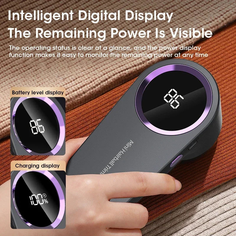LED Fabric Lint Remover – USB Rechargeable Clothes Shaver